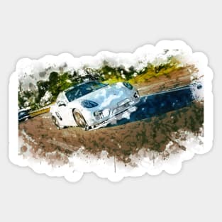 Cayman Porsche - Watercolour Sticker